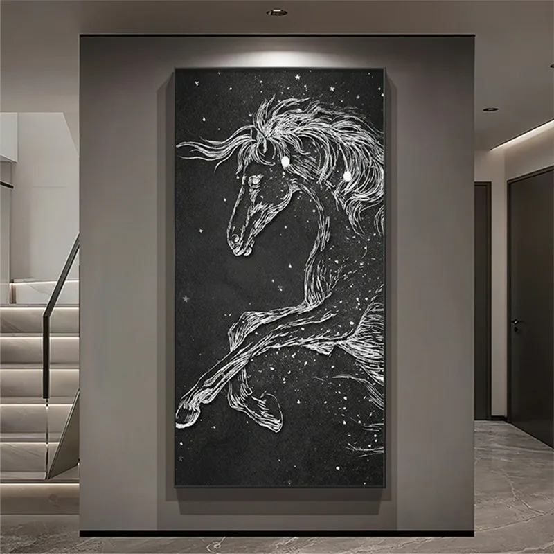 LED Lights Entrance Facing Door Entrance Decoration Painting Modern Luxury Corridor Hanging Painting High-end Wall Lamp Painting