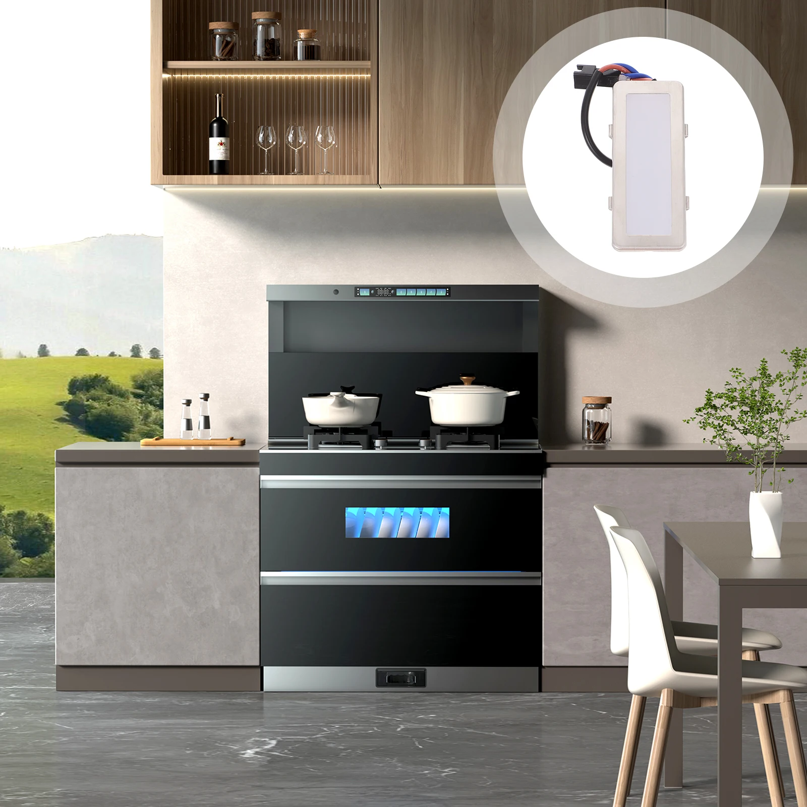 

Rectangle LED Cooker Light Panel High Brightness Range Hood Light Replacement Bulb for Kitchen Stove Hood Lamp Fixture