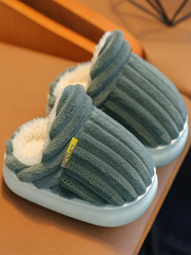 

2025 New Winter Children's Cotton Slippers Warm and Comfortable Half Pack Boys and Girls Home Warm Cotton Slippers