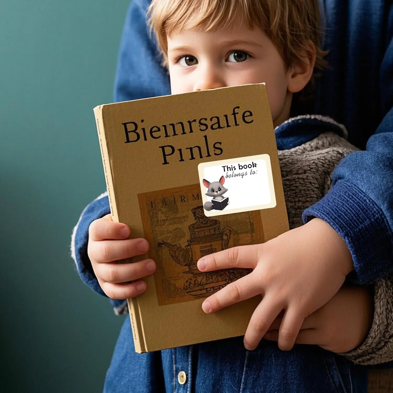 This Book Belongs to Sticker,2x1.8 Inch Self Adhesive Book Name Tags,Identification Sticker for Name,180PCS