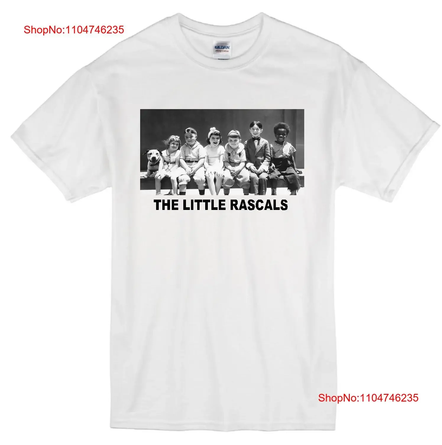 PITTLE RASCALS SPANKY ALFALFA BUCKWHEAT DARLA PORKY VINTAGE TV CAMISETA BLANCA vintage Top lavado para uso diario gráfico