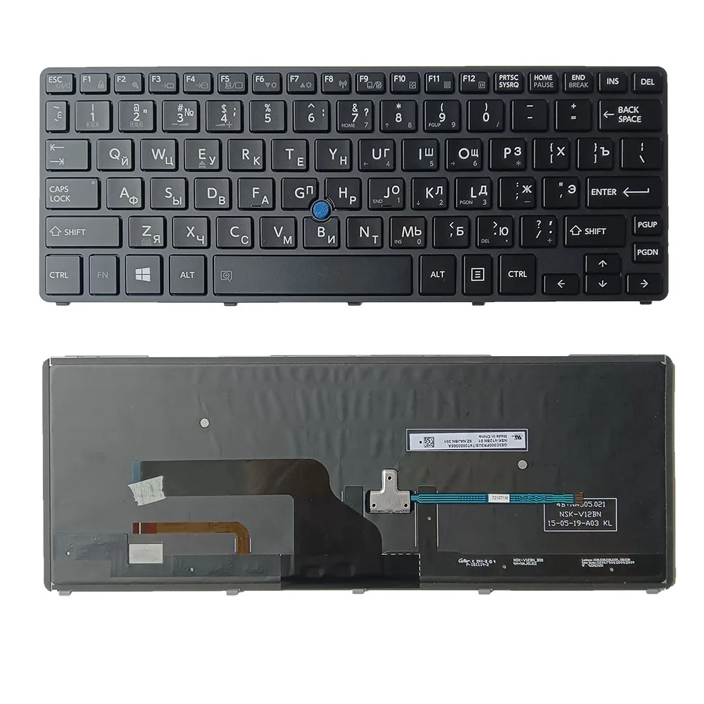 For Toshiba Portege Z20T-B Z20T-B2110 Z20T-B2111 Z20T-B2112 RU Russian backlit keyboard