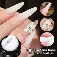 BORN PRETTY 15ml 3D escultura gelatina blanco desnudo antiadherente mano extensión sólida esmalte de uñas flor acrílico arte de uñas Gel de construcción