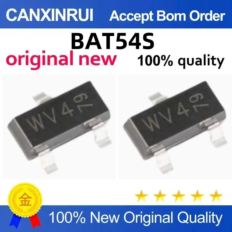 (5-100 pieces) Surface mounted Schottky diode BAT54S SOT-23 silk screen WV4 brand new