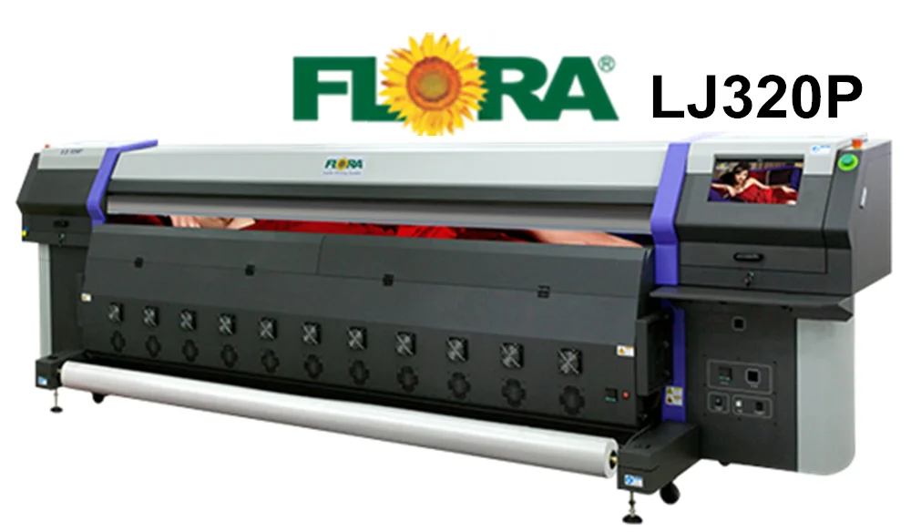 flora LJ320P spectra polaris 512 15pl head solvent digital banner printer printing machine