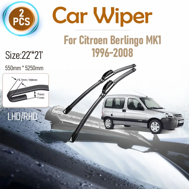 

Щетки стеклоочистителя автомобиля для Citroen Berlingo Peugeot Partner 1996 ~ 2008, резак для лобового стекла, щетки, автомобильные аксессуары