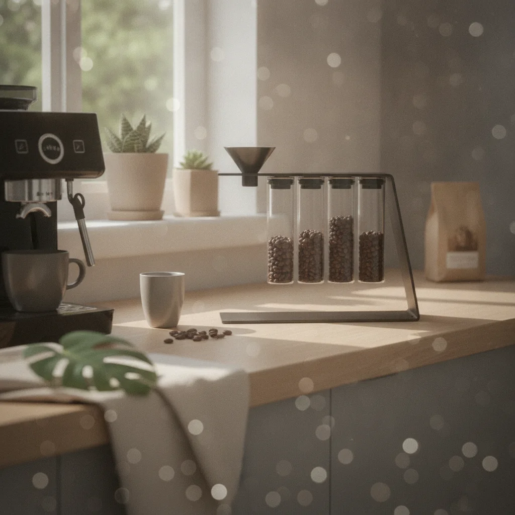 Coffee Bean Rack with Tubes Attractive Coffee Bean Tube Organizer Test Tube Stand Modern Holder Stable for Baristas