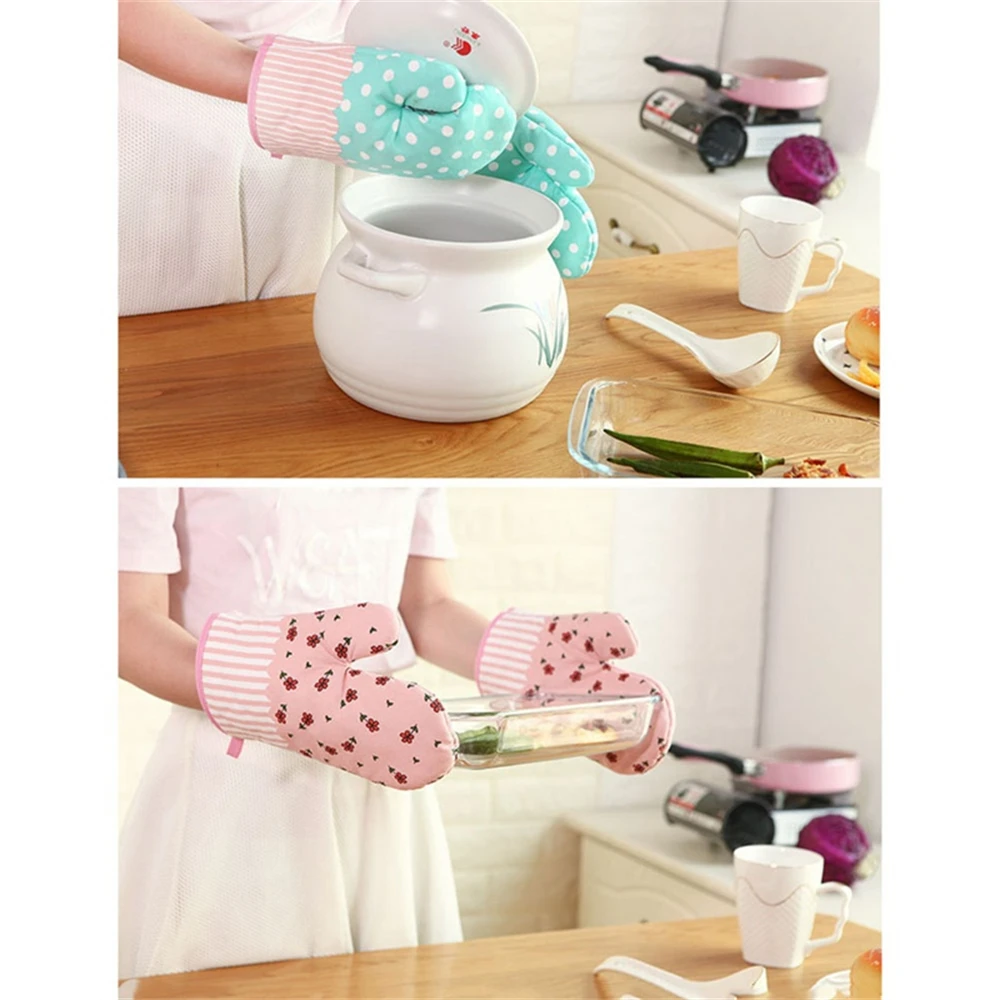 Microwave Oven Mitts Glove Fireproof And Non Slip Oven Glove Heat Insulation Baking Cooking Tool Kitchen Barbecue Grilling Glove