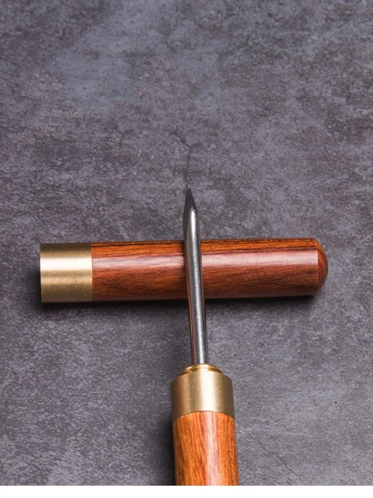 Edelstahl Tee Nadel Solide Sandelholz Ebenholz Holz Griff Mantel Langlebig Pu'er Tee Lösen Messer Tee-Set Zubehör – Detail 9