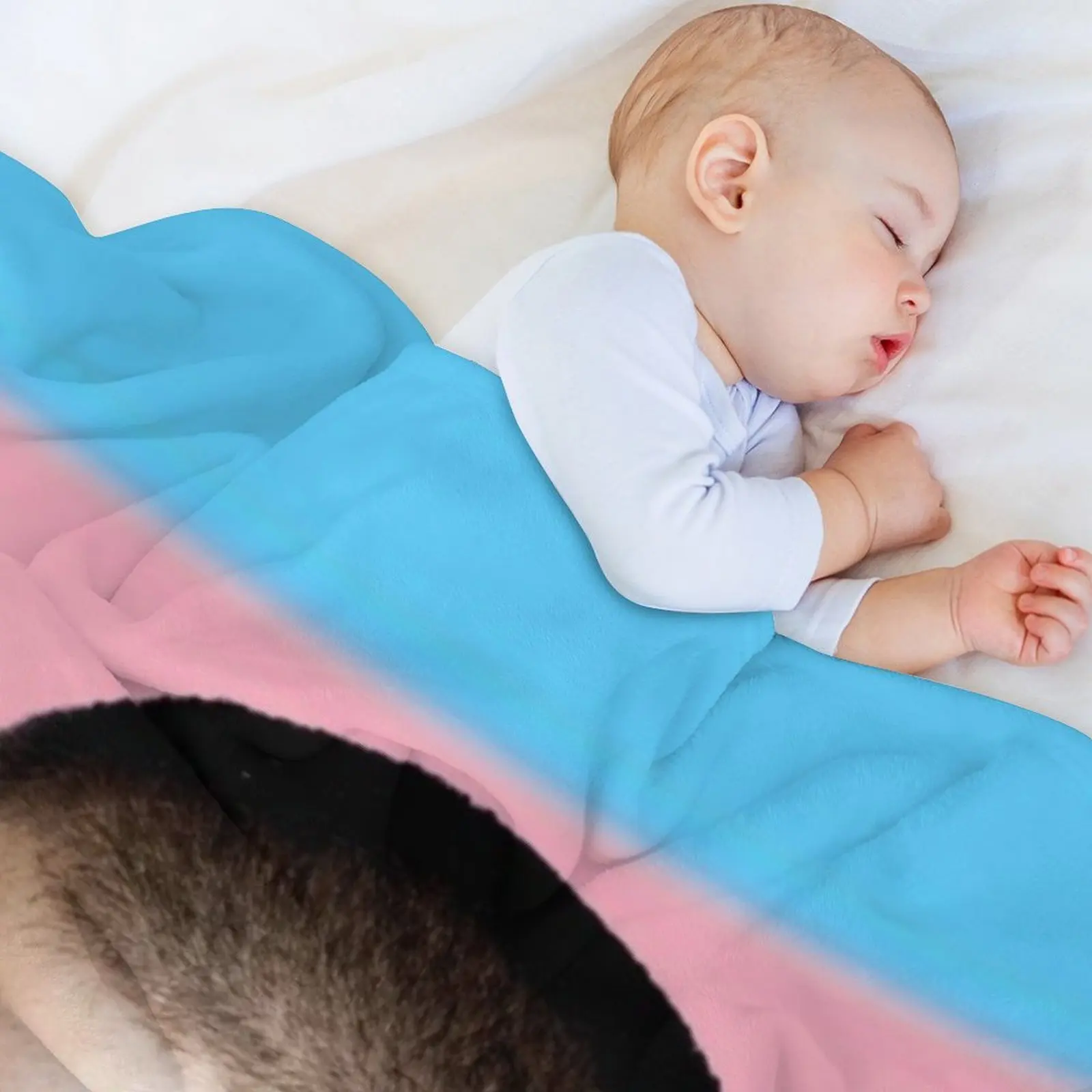 المتحولين جنسيا جيسي برايد رمي بطانية الفانيلا النسيج للطفل الأربعاء قيلولة البطانيات #5