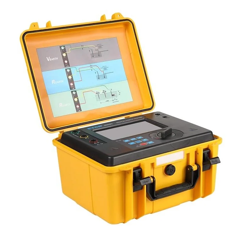 

3000C 0.01Ω-3000Ω Digital Earth Ground Resistance Voltage Meter Earth Impedance Tester Rechargeable Lithium Battery IP65
