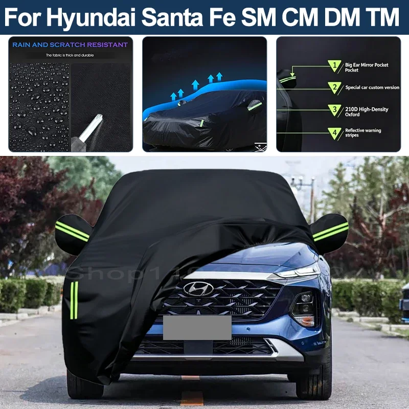 Auto Exterior Sun-Snow Protective Car Cover For Hyundai Santa Fe SM CM DM TM MX5 Waterproof Dustproof Anti-UV Outdoor Cover