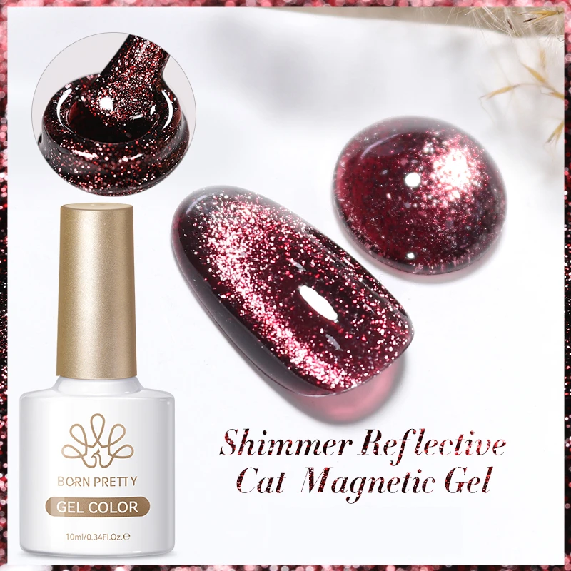 BORN PRETTY 117 Farben Cat Magnetischer Gel-Nagellack, 10 ml, vollständiger Lack, semi-permanent, super wunderschöne Nägel, Maniküre