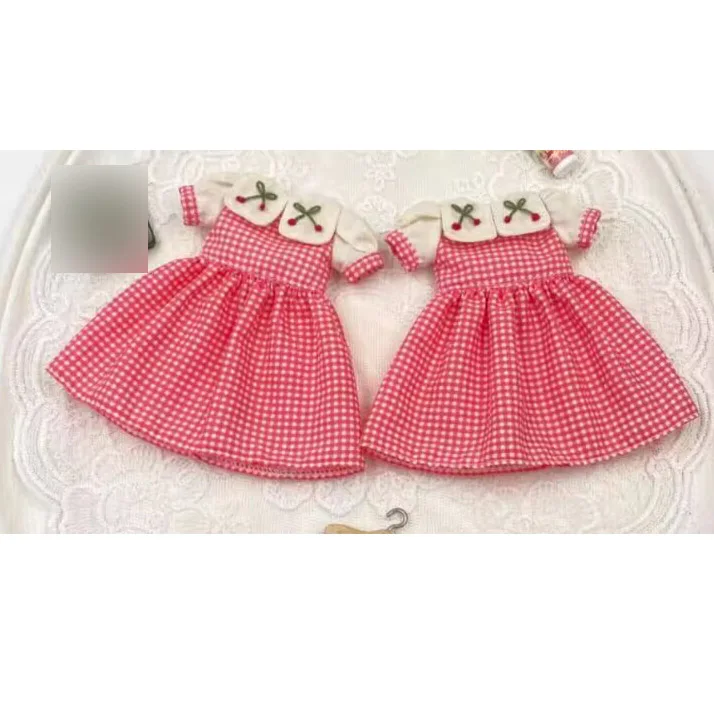 1psc rural style 2026 new design cherry one-piece dress for Blythe/landoudou (Fit for Lulu,ymy24,Ob22,24,26,zone, Jenny) - Detail 1