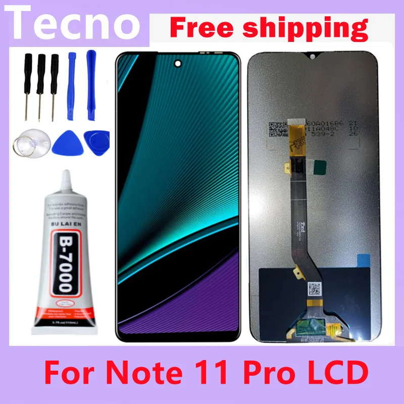 

6.95" For Infinix Note 11 Pro X697 LCD Display Touch Screen Digitizer Assembly Repair Replacement Parts New Note11 Pro LCD