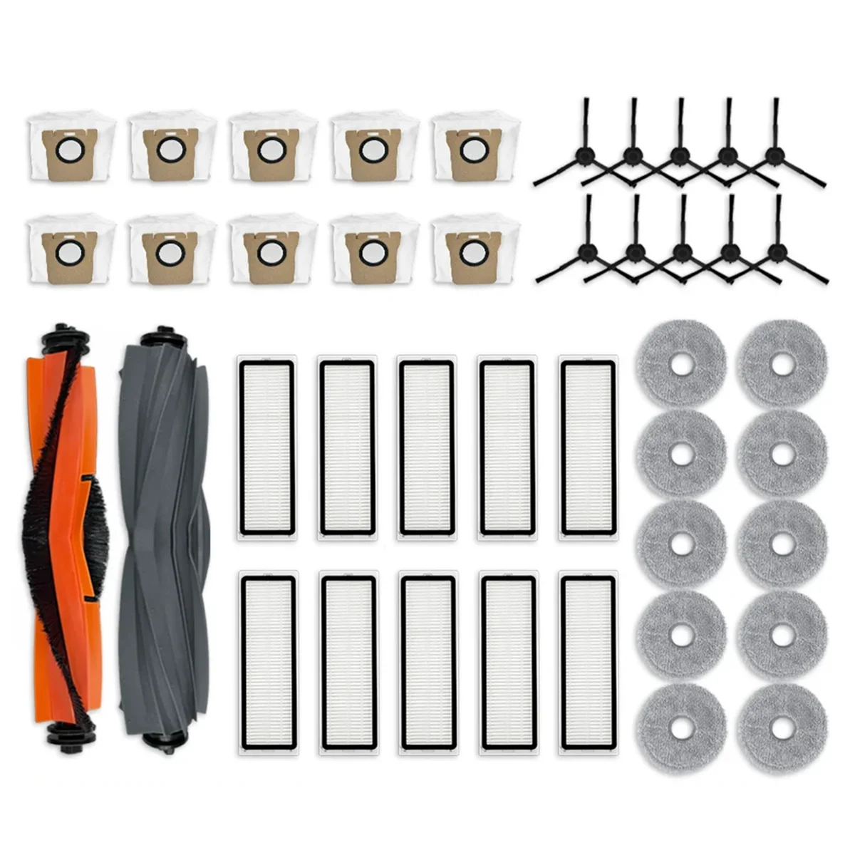 روبوت فراغ فرشاة الجانب الرئيسي ، فلتر HEPA ، وسادات ممسحة ، كيس الغبار ، قطع الغيار ، الملحقات ، L30 ، الترا