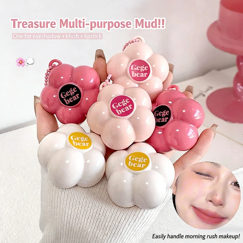 Multi-purpose Matte Blusher Cream Naturally Rose Red Cheek & Lip Tint Hydrating Highlighter Non-Greasy Blush Tint Rouge Makeup