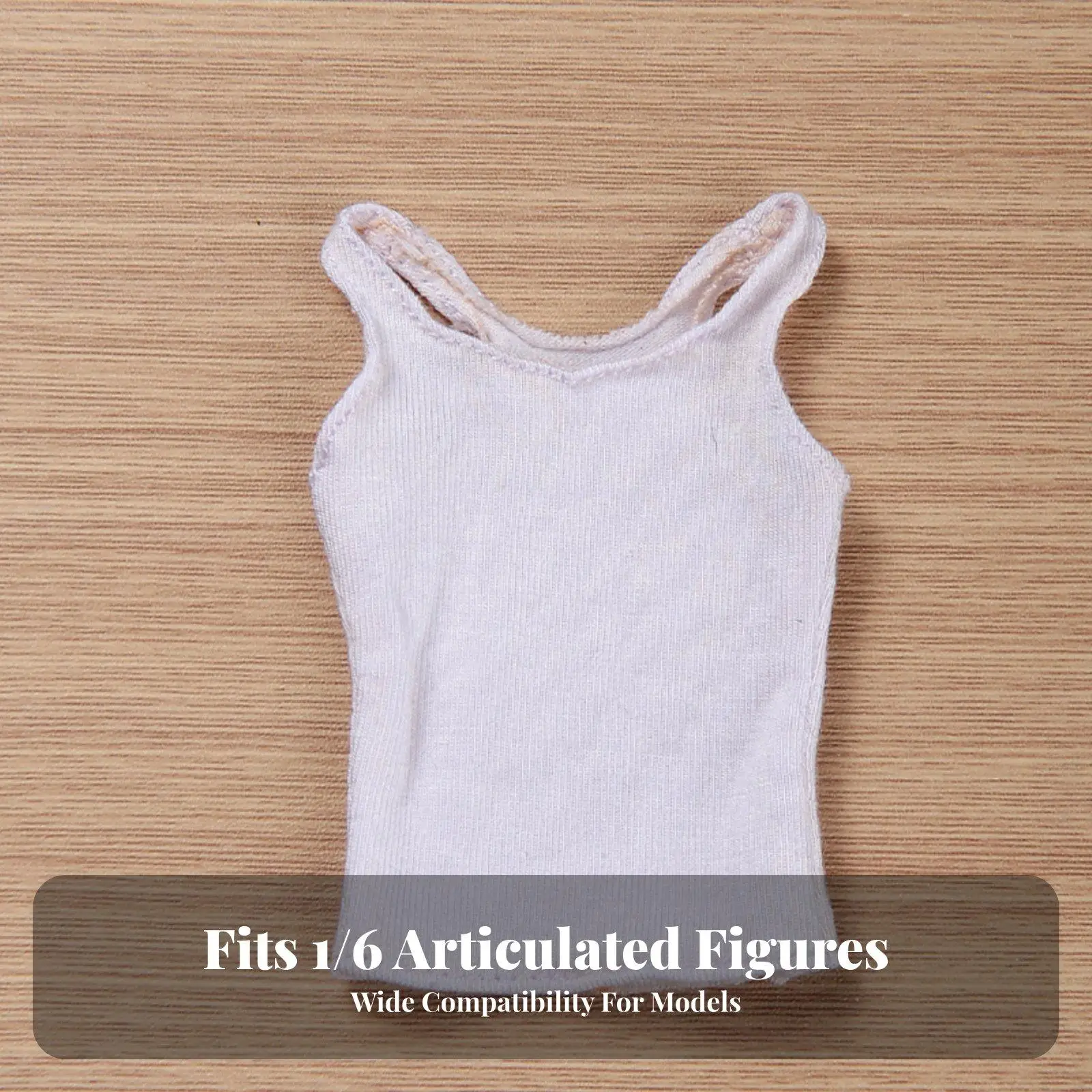 1/6 Scale White Cotton Undershirt for 12 Inch Action Figure Male Female Seamless Jointed Body Base Layer Tank Top Doll Wear