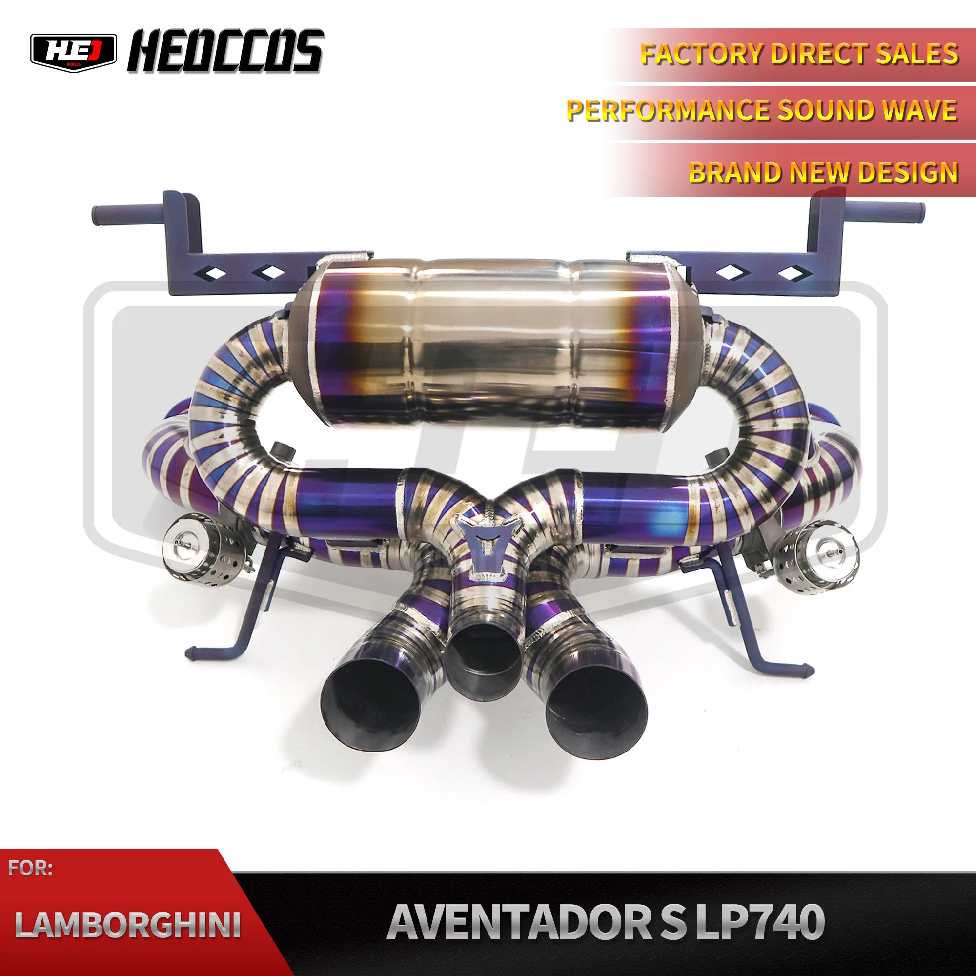 

HEO High Quality Titanium Alloy Exhaust Pipes For Lamborghini Aventador S LP740 catback Valve Exhaust X-Tube