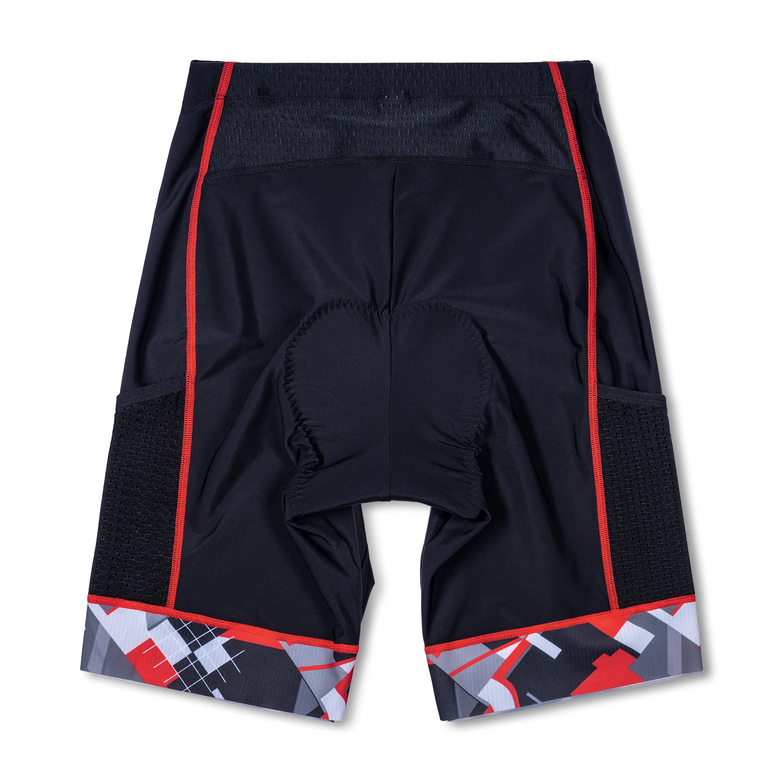 Men's Tri Shorts Quick Dry Compression Triathlon Cycling Shorts with Pad Side Pockets Swim Bike Run MY KILOMETRE