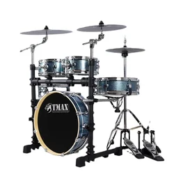 Portable Drum Set 5 Drums 3 Cymbals 4 Cymbals Mute Double Sided Drums Adults  Jazz Drums with Pedals Multi-Color Available