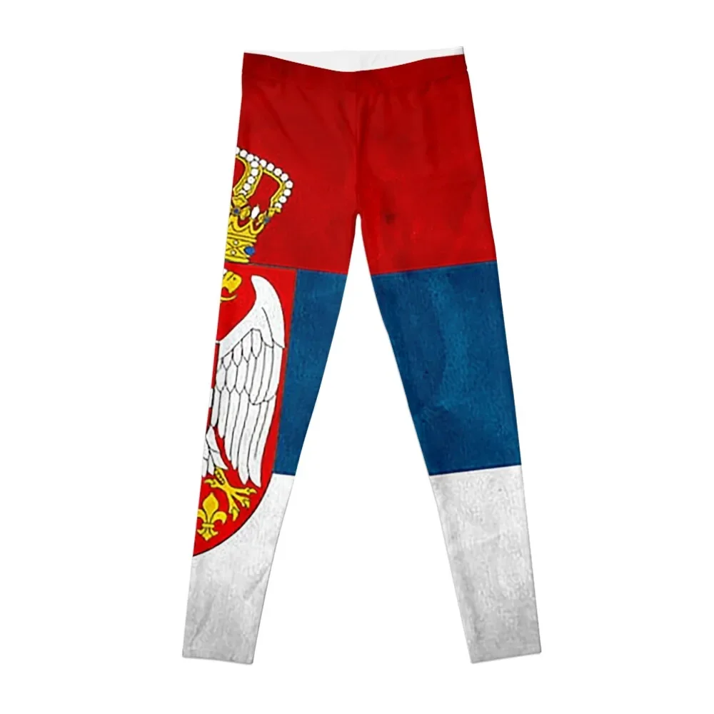 

Serbian flag Leggings sporty woman push up leggins push up woman sports woman gym Womens Leggings