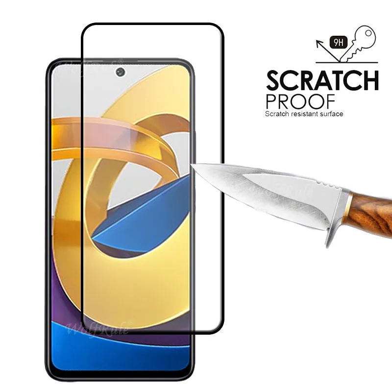 4-in-1 For Poco M4 Pro 5G Glass For Xiaomi Poco M4 Pro Tempered Glass Full Glue Screen Protector For Poco M3 M4 Pro Lens Glass