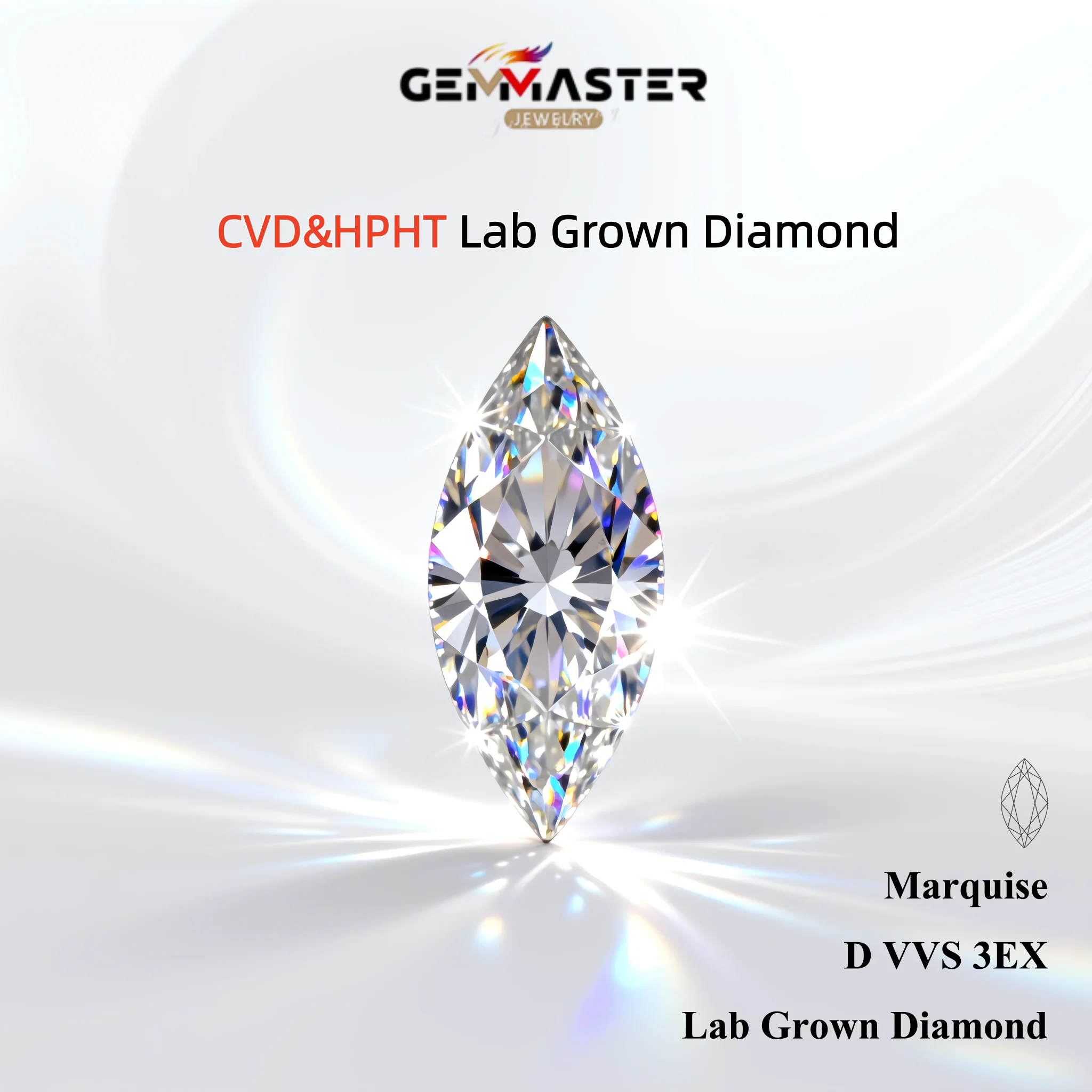 

Сертификат GIA IGI. Необработанный бриллиант маркизной огранки, выращенный в лаборатории, цвет D-E, чистота VVS1, CVD HPHT. Изготовление ювелирных изделий на заказ.