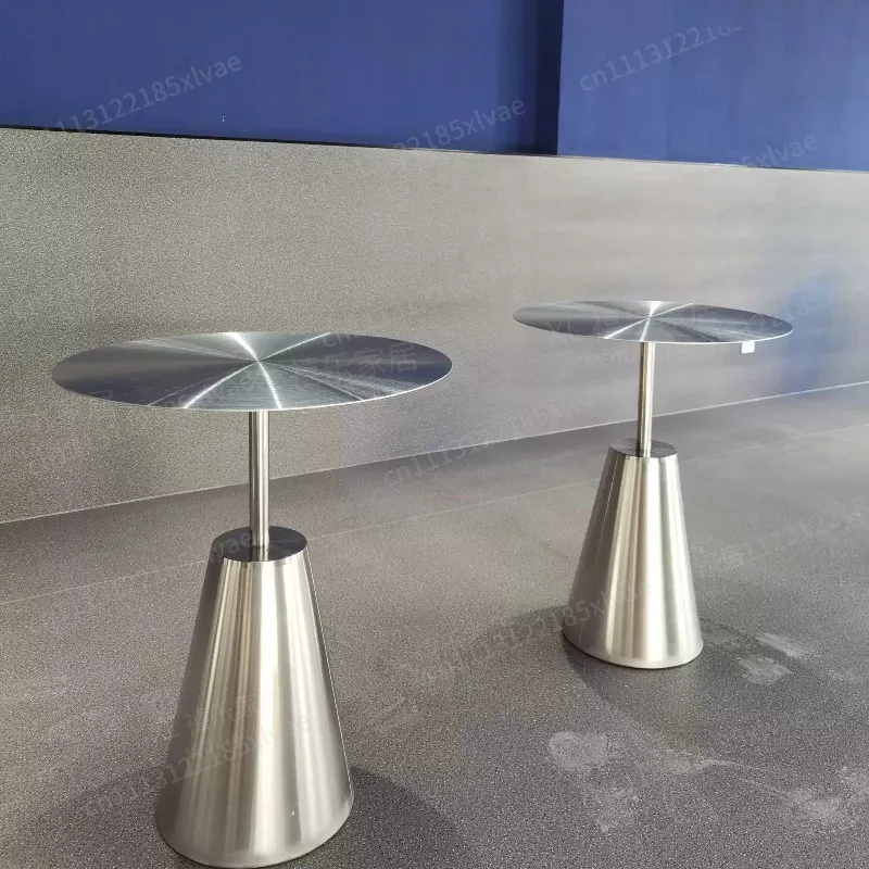 Industrial Stainless Steel Dining Table, Round & Square Tables for Cafe & Dessert Shop