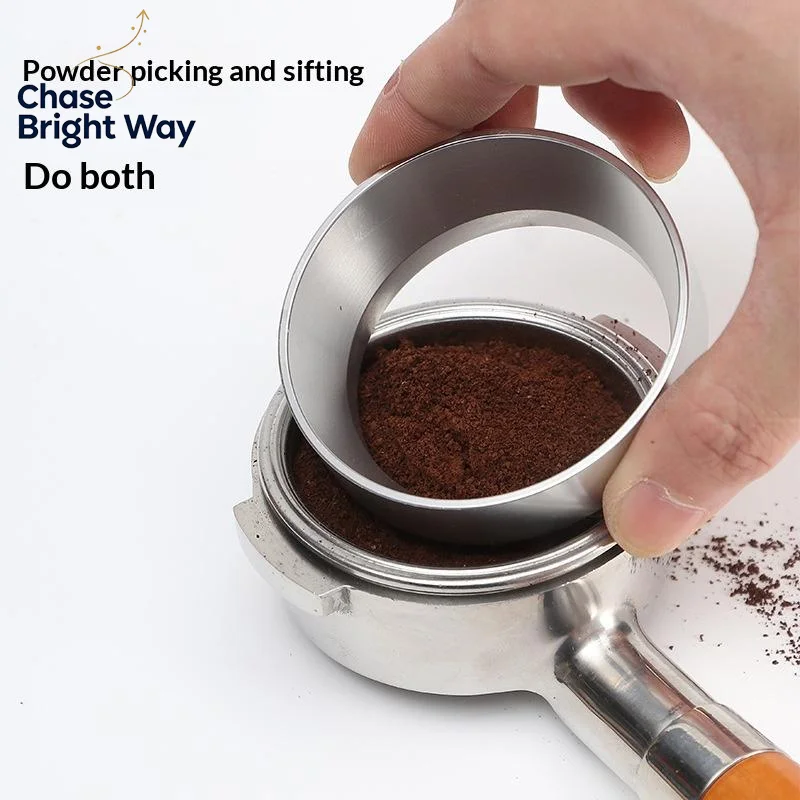 51/53/58mm Universal Magnetic Coffee Receiving Ring Anti-Splash Coffee Powder Dosing Ring Distribution Quantitative Accessory