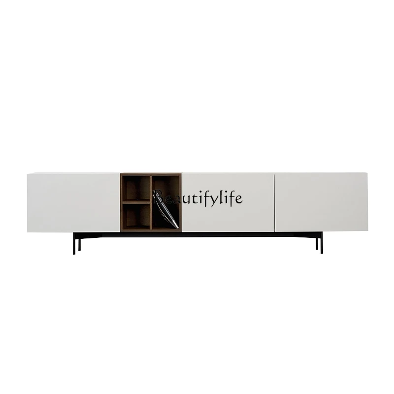 

Japanese Minimalist Style TV Cabinet Living Room Small Apartment Solid Wood Storage Cabinet