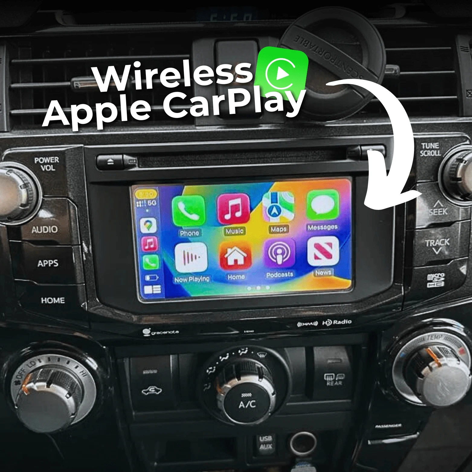 Android 15 Player Bluetooth For Carplay Android Auto 9 Inch Touch Screen GPS Navigation for Toyota 4Runner 2009-2019 Car Intelligent System