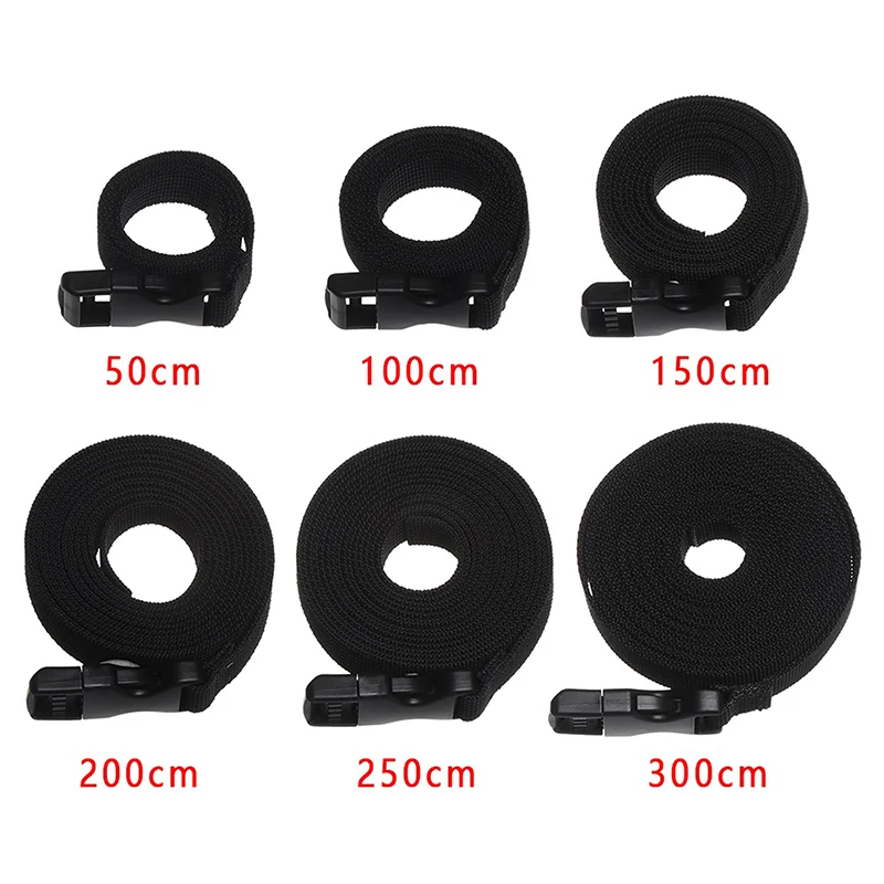 Reise gebunden schwarz langlebig Fracht Binden Gepäck Wimpern Gürtel Gurt mit Cam Schnalle Reise Kits Outdoor Camping Werkzeug