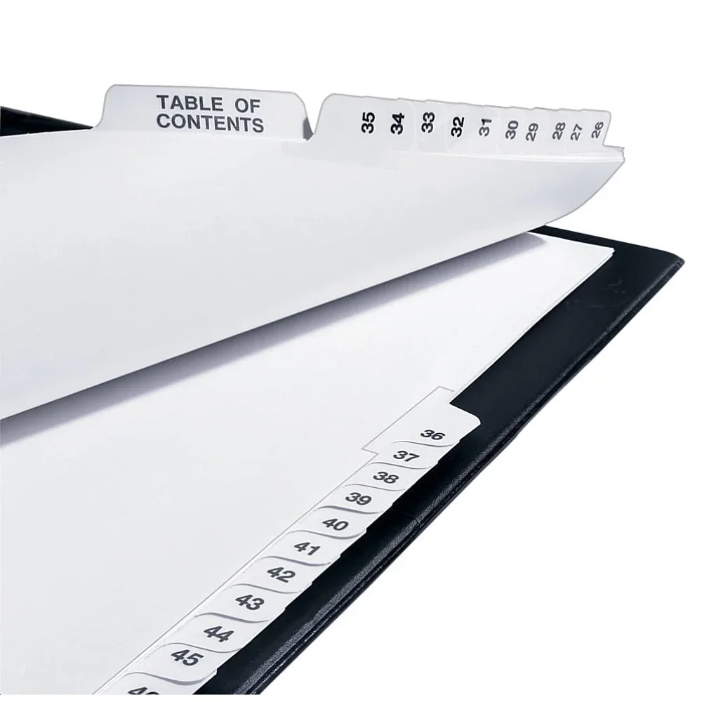 Premium Legal Dividers A-Z Tab Set with Table of Contents Unpunched Binding Rip Proof Reinforced Tabs Document Organization