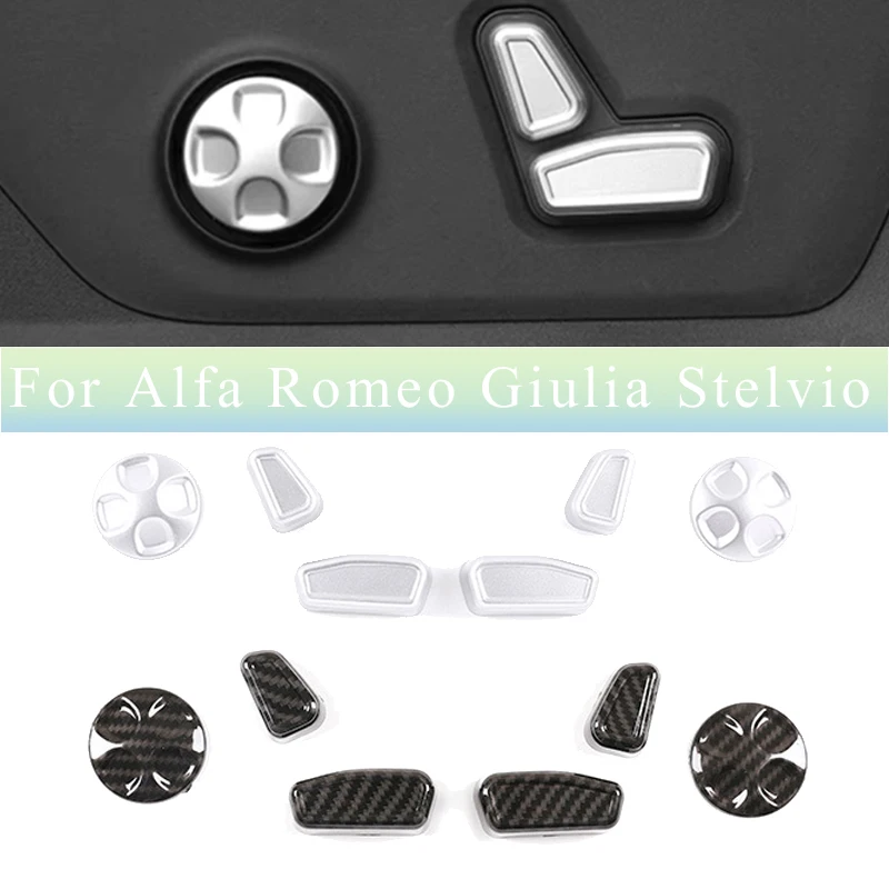 

FOR Alfa Romeo Giulia Stelvio ABS Chrome Seat Adjustment Button Cover Trim