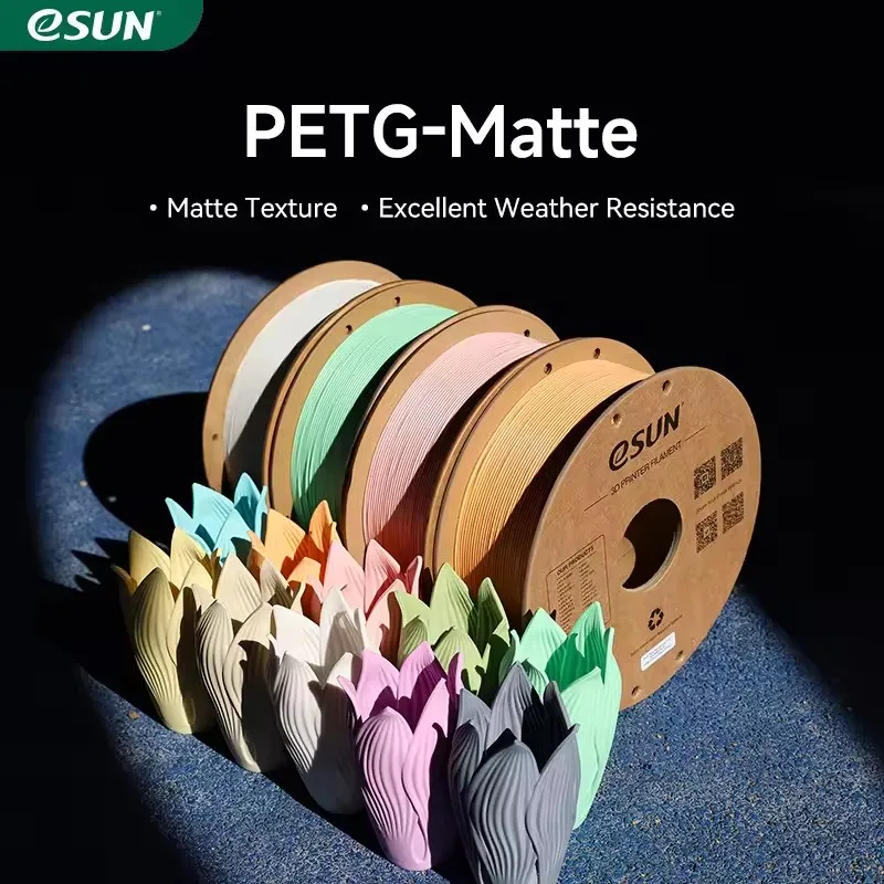 ESUN Mattes PETG Filament 1kg 1,75mm Matte Oberfläche Ohne Verziehen 3D-Druck Filament Verbrauchsmaterial