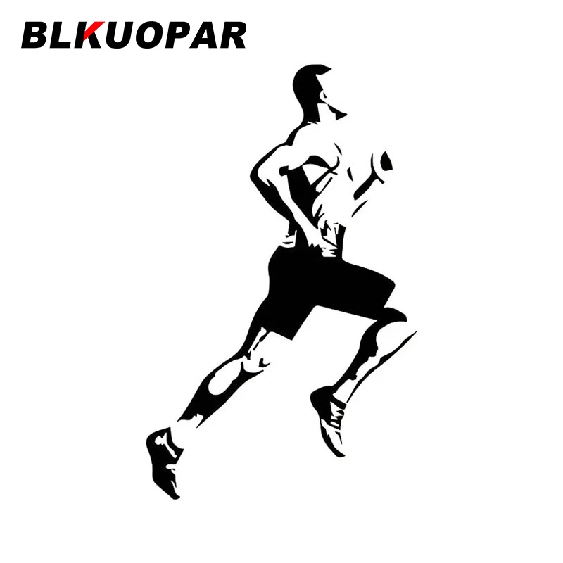 BLKUOPAR Runners Silhouette Car Stickers Fashion Vinyl Decal Occlusion Scratch Die Cut Motorcycle Refrigerator Car Styling