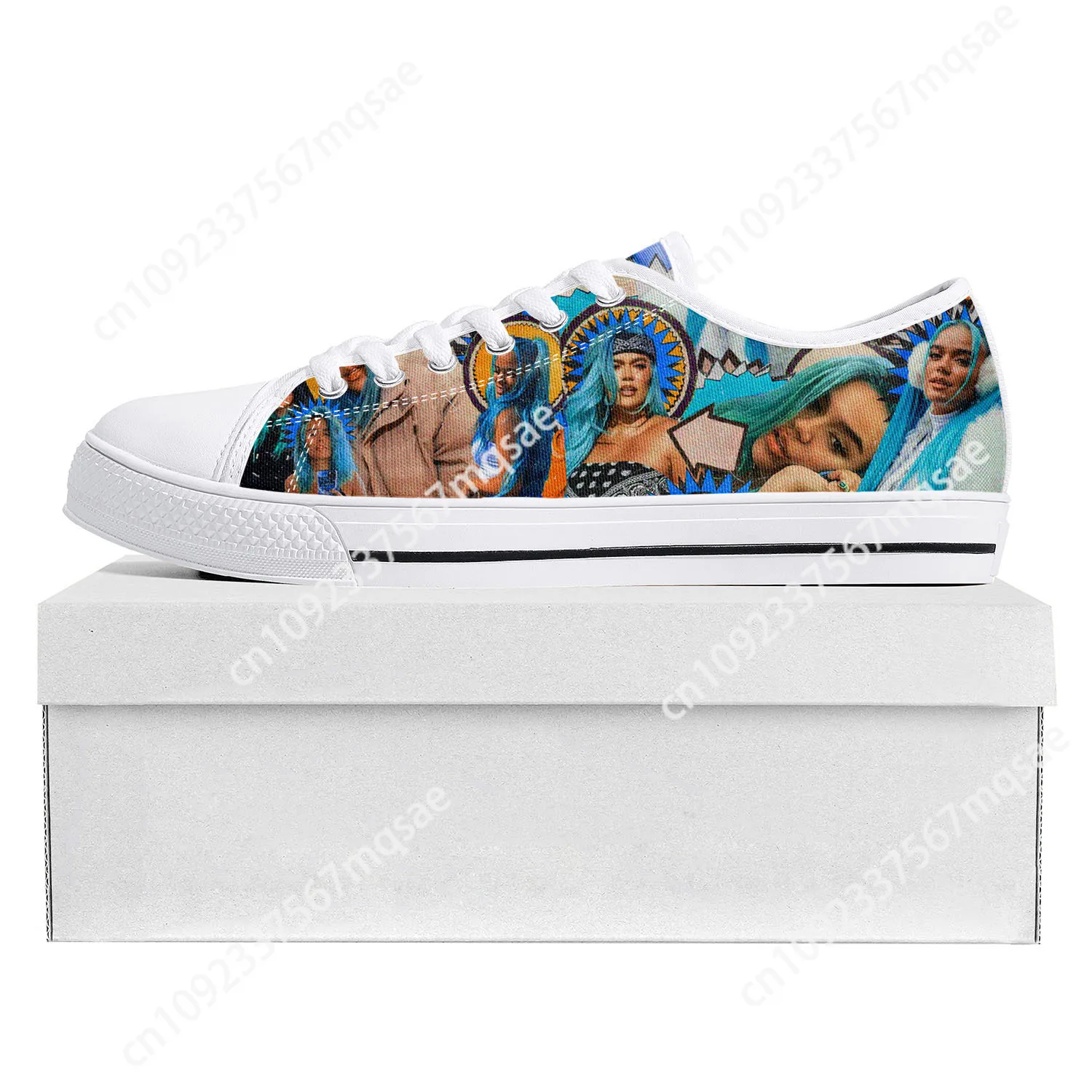 

Karol G Singer Printed Low Top High Quality Sneakers Mens Womens Teenager Canvas Sneaker Prode Casual Couple Shoes Custom Shoe