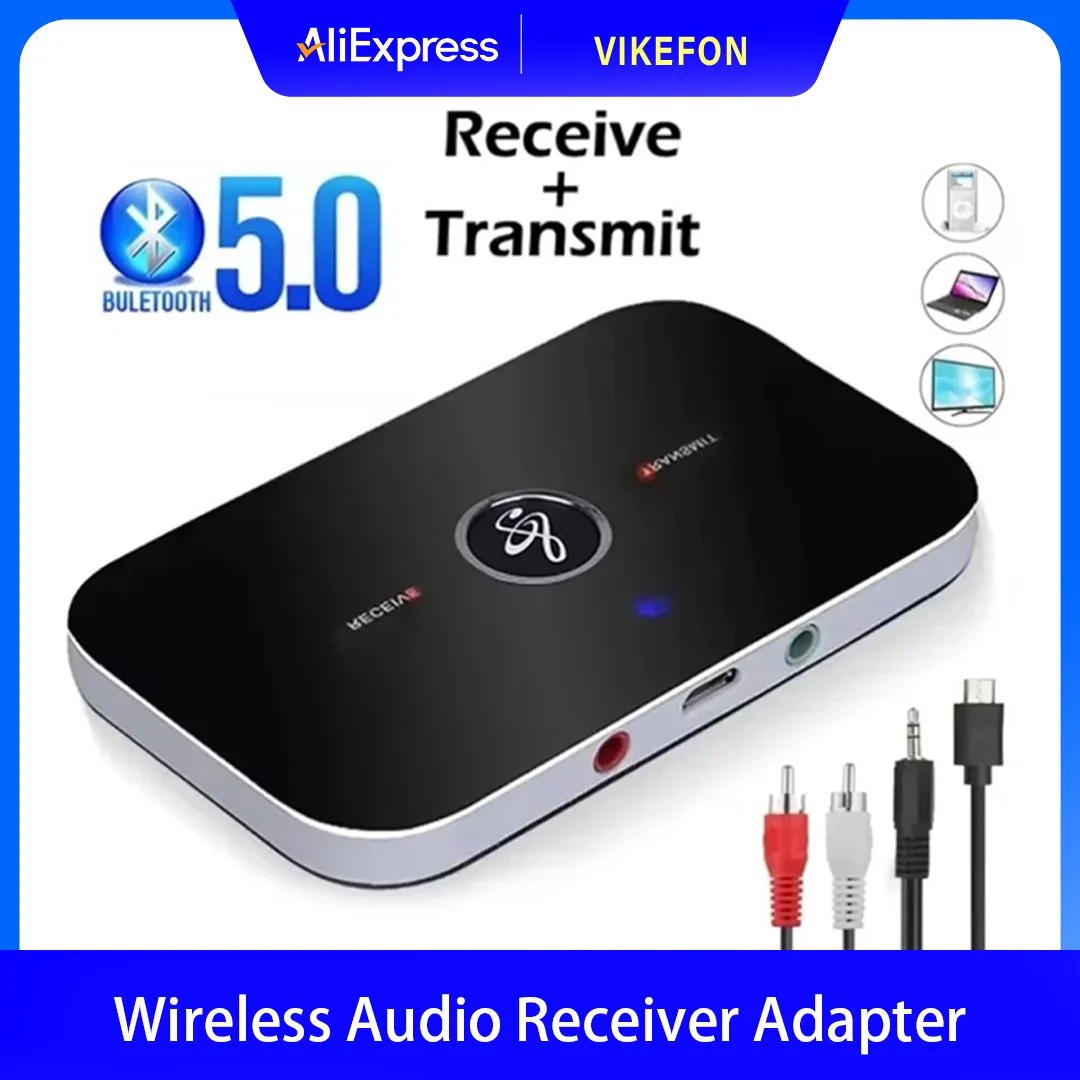Bluetooth 5.0 Audio Transmitter Receiver Stereo AUX Jack RCA USB Dongle Music Wireless Adapter For Car Kit PC TV Headphone