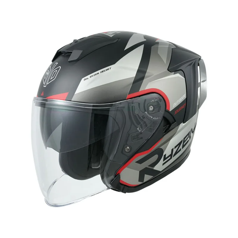 Men's Women's Summer Breathable Three-Quarter ABS Half Face Helmet All-Season Universal No. 1 Motorcycle Helmet With Foam Lining