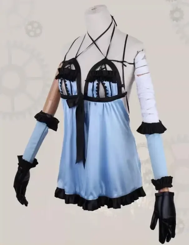 مجموعة كاملة من أزياء تنكرية رائعة جدًا لحفلات الهالوين وعيد الميلاد ملابس مخصصة باللون الأزرق 2025 Coscos