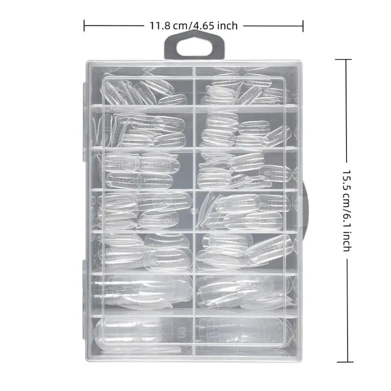 140 stks/doos Volledige Dekking Nep Teennagel Ultra Dunne Clear Druk Op Teen Voet Nagels Tips Kunstmatige Acryl Valse Nail Art manicure Tool