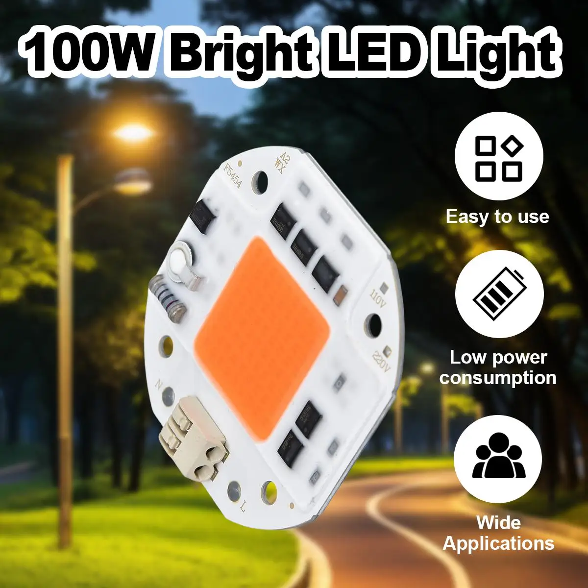 

50W 70W 100W Cob Led Chip 110V 220V Driver Welding Free Smart Beads Ic For Growing Light Full Lighting Pcb Integrated Diy Matrix