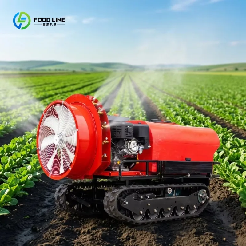 Remote Control Agricultural Sprayer 4 Stroke Liquid Crawler Lawn Mower for Orchard Farm Pump Motor Custom