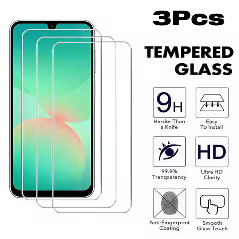 3Pcs HD Screen Protector For Samsung Galaxy A03 A12 A13 A14 A15 A21s A22 A30 A31 A33 A34 A35 A50 A51 A52 A52s Tempered Glass