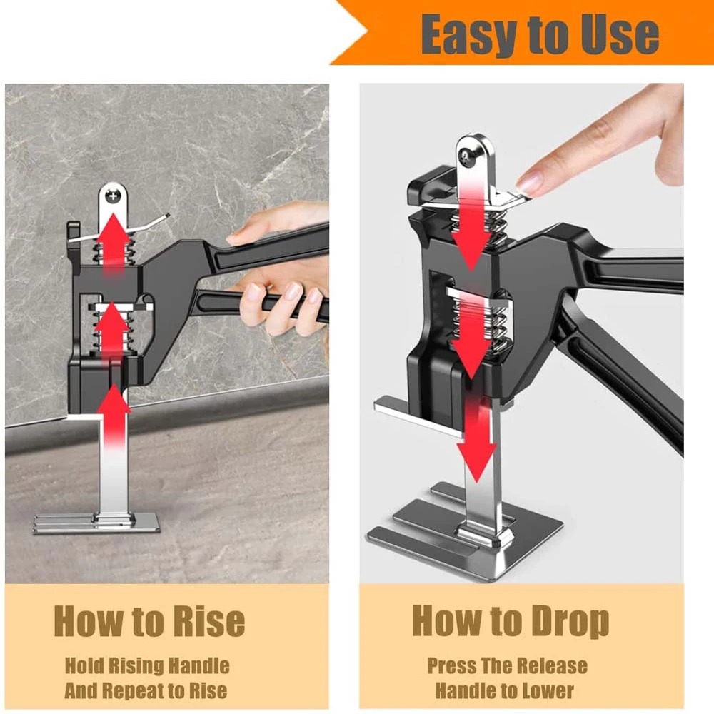 25/38cm Labor-saving Arm Door Use Board Lifter Cabinet Carpentry Multifunctional Plaster Sheet Repair Anti Slip Hand Tool Sets
