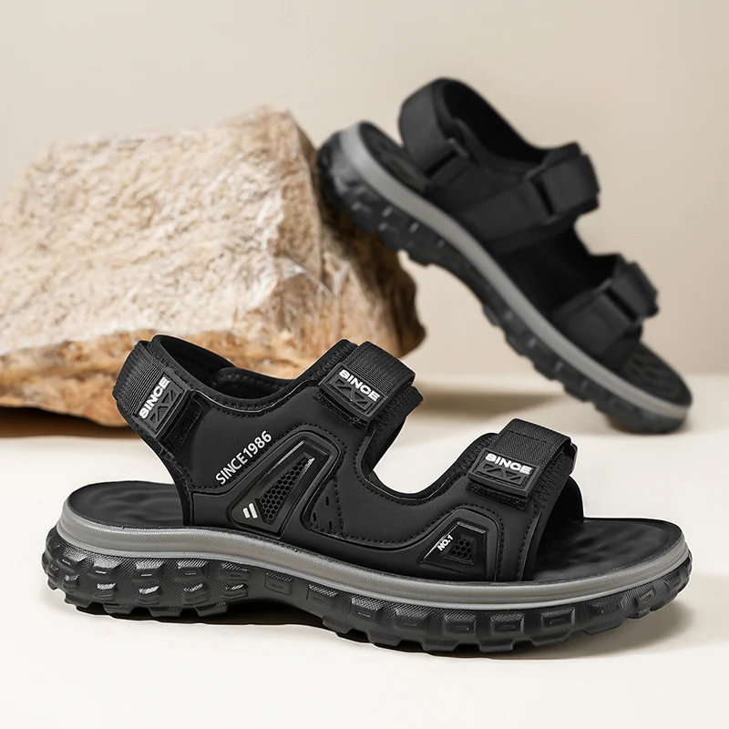 Men's Quick dry Beach shoes summer new comfort non-slip soft-sole breathable light outdoor casual sandals walking sports sandals