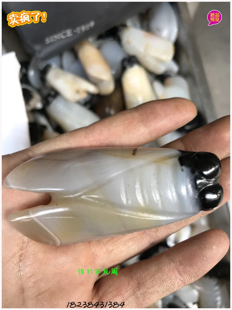 

Hot Miscellaneous Fuxiu Jade Exquisite Carving Cicada High Pendant Collection Pieces are a blockbuster