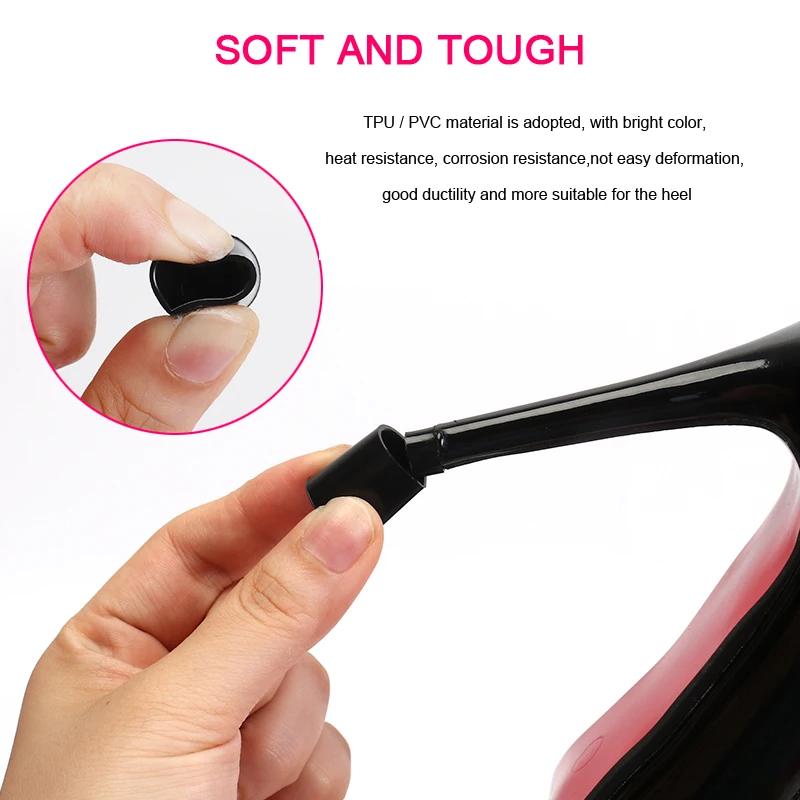 2Pcs/Pair Perfect Non-slip Silencer Shoe Heels Protector High Heel Protectors Heel Stoppers Heel Repair Caps Covers for Women