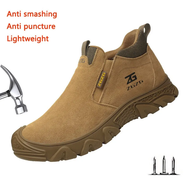 

2024 New Men's Anti Smashing Anti Piercing Wear Resistant Shoes Anti Splashing Scalding Special Protective Shoes Welding Work